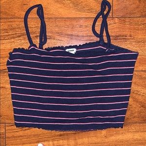 Garage cropped striped tank top M/M